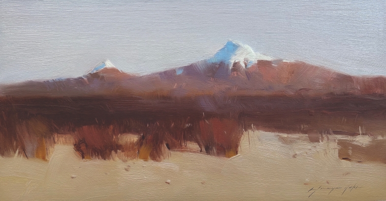 Ararat, Original oil Painting, Handmade artwork, One of a Kind                    
